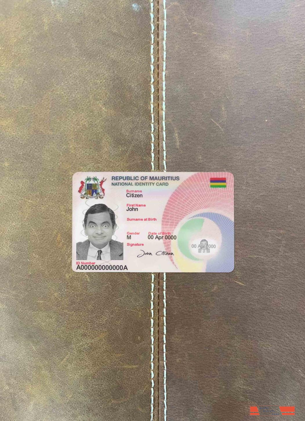 Mauritius ID photolook FRONT PSD template